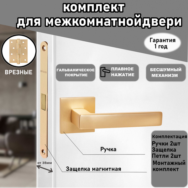 Комплект фурнитуры для межкомнатных дверей, ручка дверная AJAX с ...