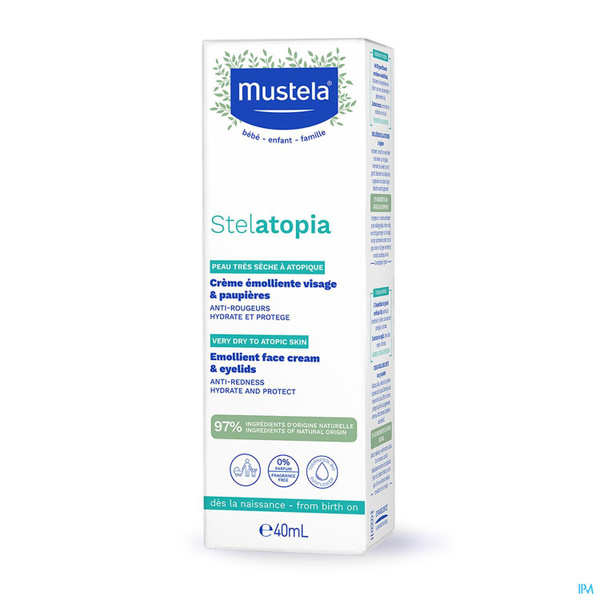 Mustela Stelatopia Крем Эмолент для лица 40 мл - купить с доставкой по ...