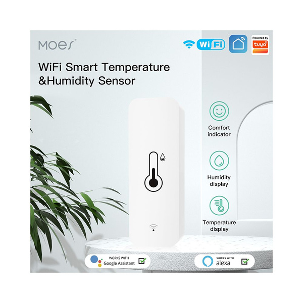 Датчик температуры и влажности MOES WiFi Temperature and Humidity ...