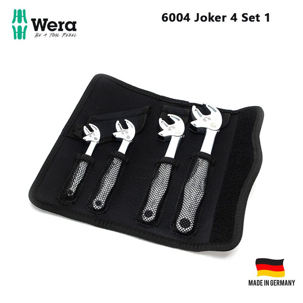 Wera Joker - Jeu De 4 Clés Auto-ajustables - 7-19mm - Pochette De Rangement