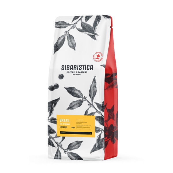 Кофе в зернах Sibaristica Бразилия Суль Де Минас, 100% Арабика, средняя ...
