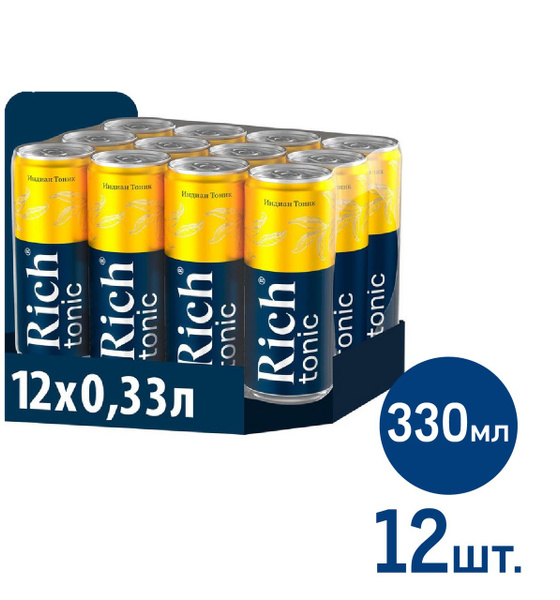 Напиток Rich Индиан Тоник газированный, 330мл x 12 шт, 1 упак. - купить ...