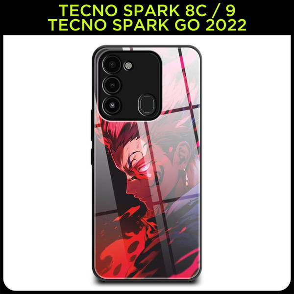 Стеклянный чехол на Tecno Spark Go 2022/8С/9 / Текно Спарк Гоу 2022/8С ...