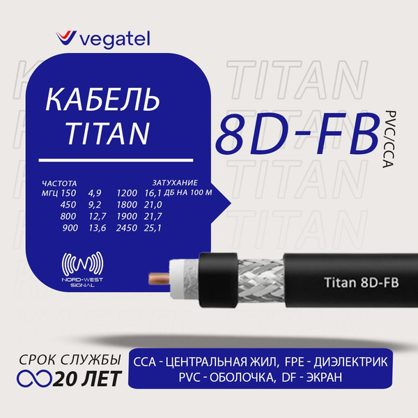 Кабель TiTAN (Vegatel) 8d-fb - купить по низкой цене в интернет ...