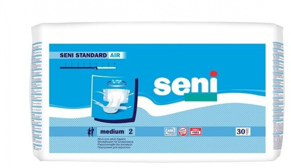 Подгузники для взрослых Seni Standard Air (30 шт.) MEDIUM размер М(2 ...