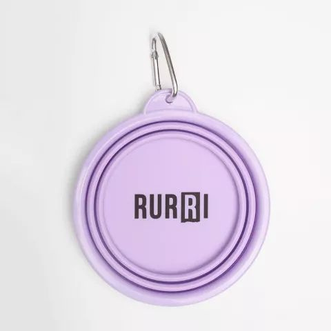 Rurri Миска складная силиконовая для кошек и собак, 750 мл, лавандовая ...