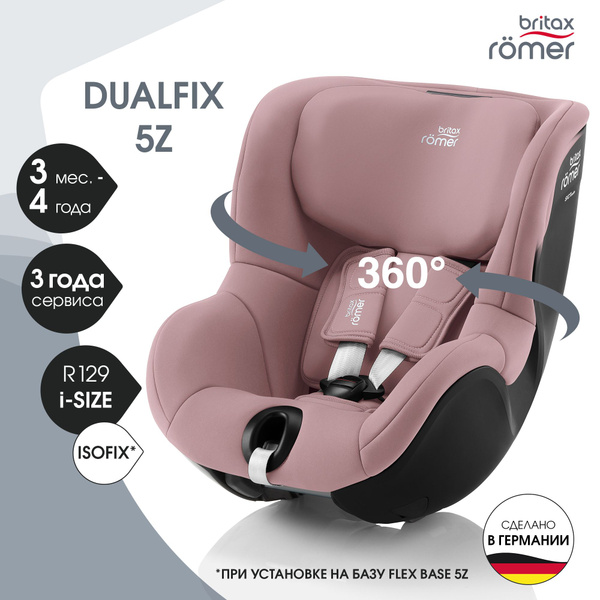 Автокресло детское Britax Roemer DUALFIX 5Z Dusty Rose для детей от 3 ...