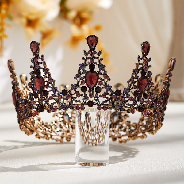 Корона в стиле барокко, готическая тиара AW BRIDAL Хрустальная ...