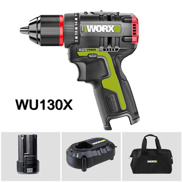 Шуруповерт WORX WU130X, 12 В, 40 Н.м Бесщеточный двигатель - купить по ...