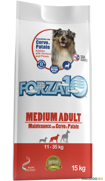 Форза 10 Dog Maint.Medium Корм для собак средних пород оленина ...
