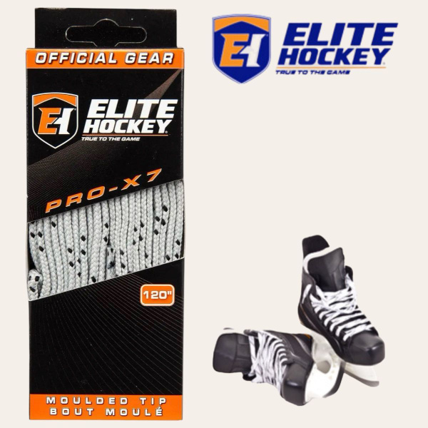 Шнурки для коньков Elite Hockey, белый, Полиэстер, 304 см купить по ...