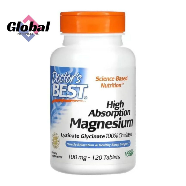 Магний хелатный (легкоусвояемый) 100 мг, 120 таб. Magnesium 100% ...