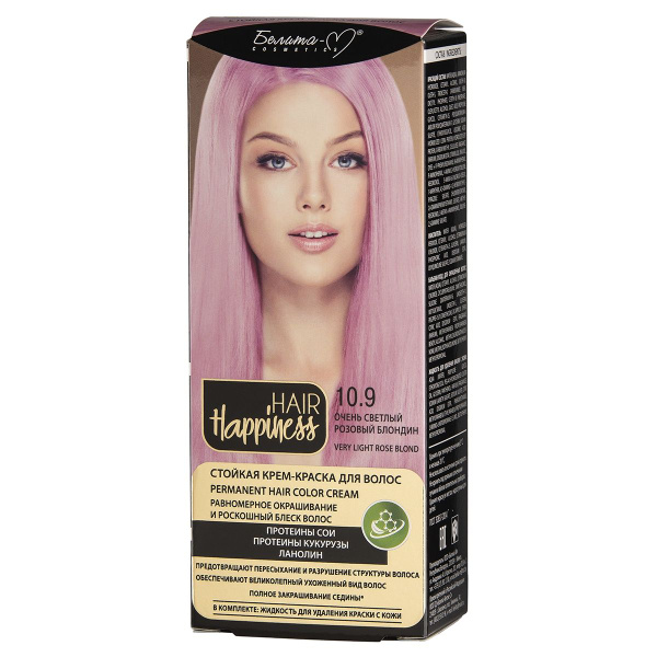 Крем краска для волос Белита-М Hair Happiness тон 10.9 Очень светлый ...