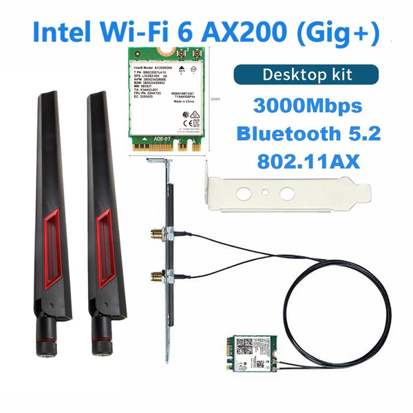 Intel Wi-Fi-адаптер Intel AX200 WiFi6 Адаптер 3000 Мбит/с Bluetooth 5.1 ...