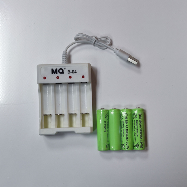 4 шт. Батарейка 2А АА пальчиковая аккумуляторная 1.2 v 1800 mAh с ...
