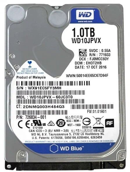 1 ТБ Внутренний жесткий диск Western Digital WD10JPVX (WD10JPVX ...