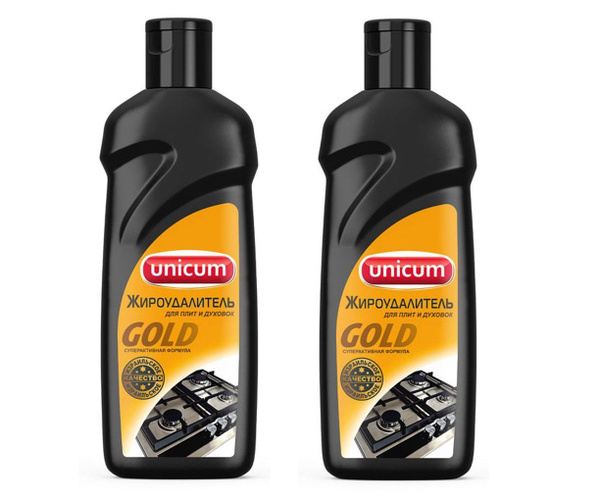 Unicum Средство чистящее для кухни Gold Жироудалитель, 380 мл, 2 уп ...