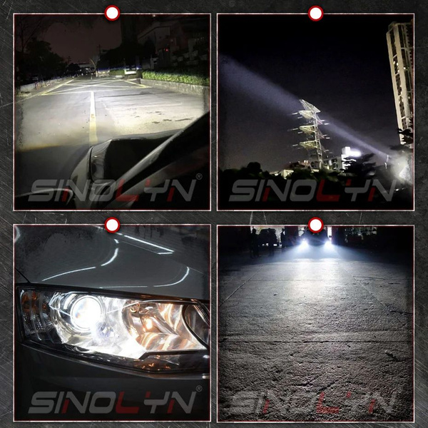 Sinolyn Светодиодные BI LED линзы / 60W 6000К 3 ДЮЙМА 12В 24В ...