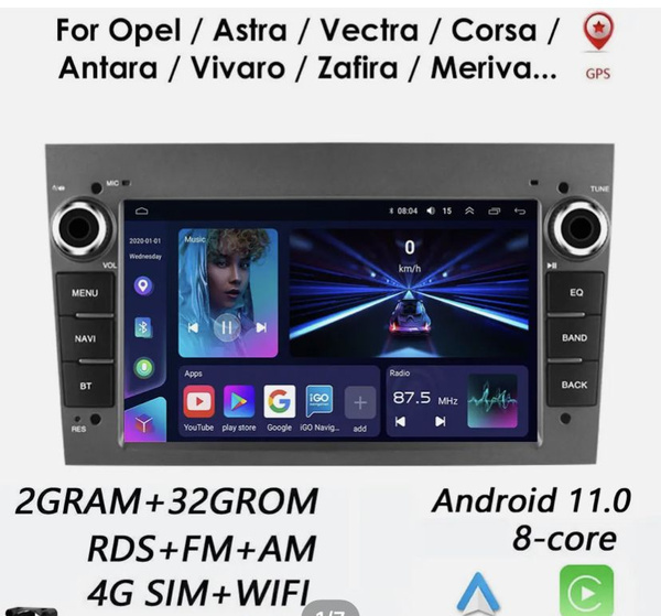 Магнитола для Opel Astra H/Corsa D/Zafira B/Antara 2/32GB 4G IPS ...