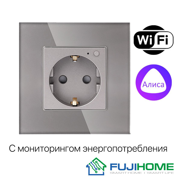 Умная розетка встраиваемая с WiFi, модель FUJIHOME TW-WF1F-GY(CS ...