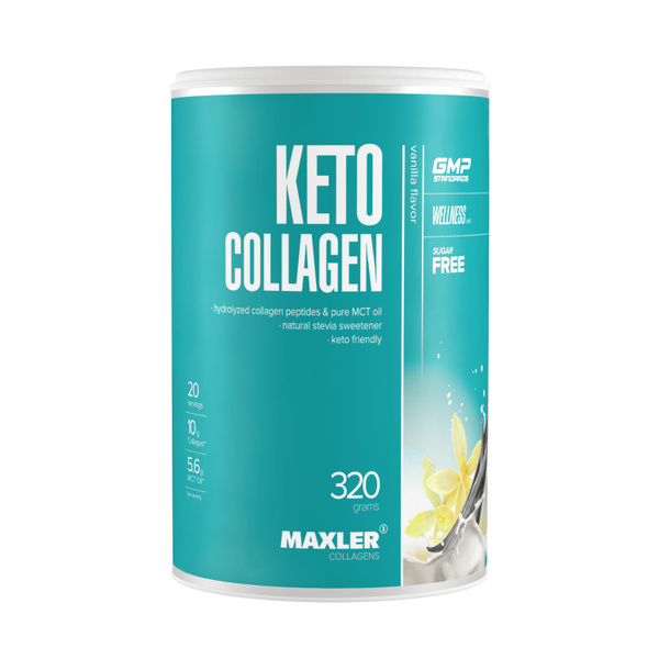 Кето коллаген гидролизат в порошке Maxler Keto Collagen 320г Ваниль ...