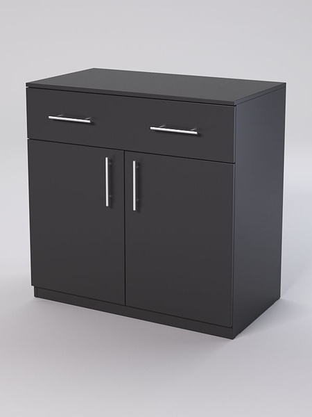 Тумба офисная Westcom Тумба для офисной техники №12_Черный, 90x50x90 см ...