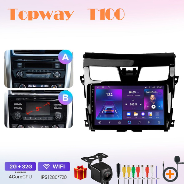 Магнитола Topway T100 (TS7/T7S) 4 ядра 2+32Гб Nissan Ниссан Teana 3 ...