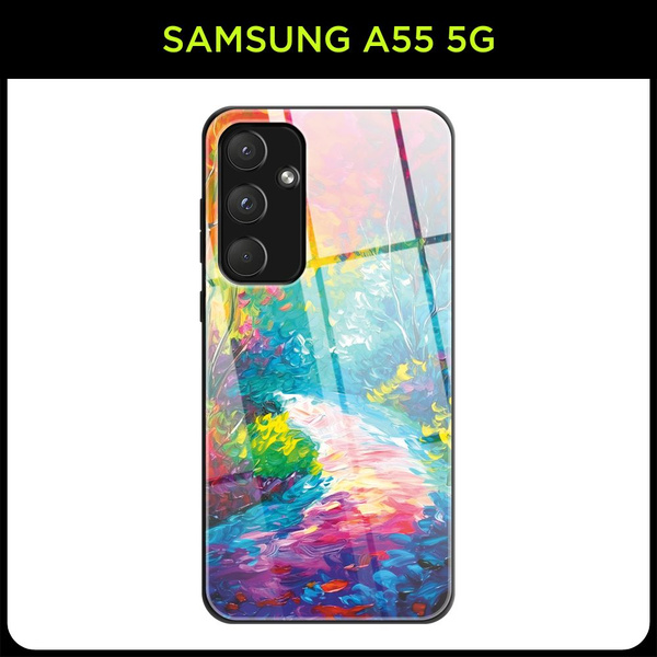 Стеклянный чехол на Samsung Galaxy A55 5G / Самсунг А55 5G с принтом ...