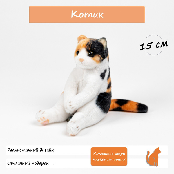 Мягкая игрушка кот, котенок, плюшевый котик, реалистичная, "АБВГДЕЙКА ...
