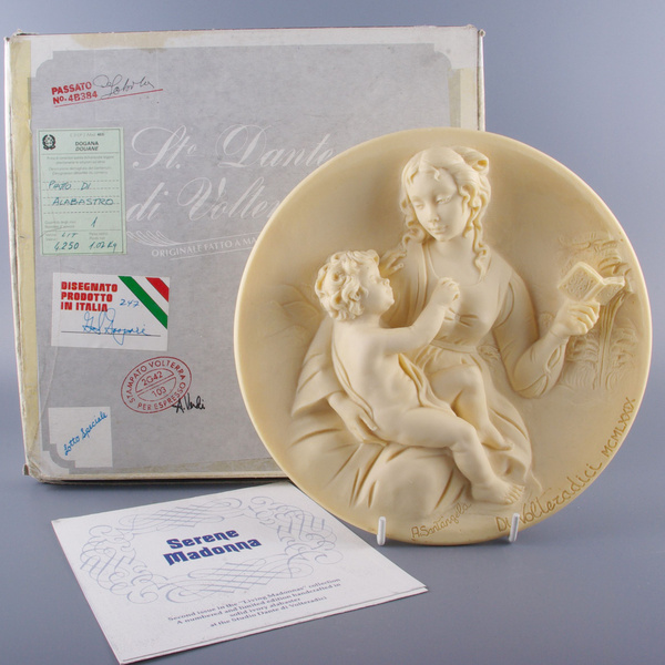 Винтажная тарелка "Мадонна Безмятежная" из серии "Живые Мадонны" 2 ...