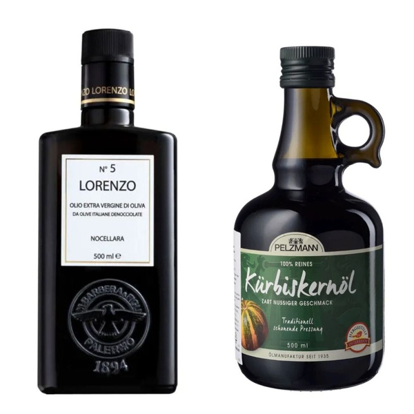 500 мл Оливковое масло Barbera Lorenzo №5 и 500 мл Масло тыквенных ...