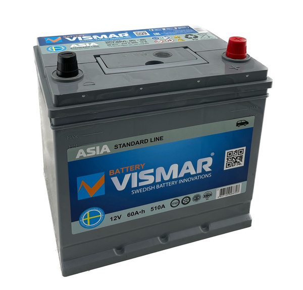 АКБ VISMAR ST ASIA 6CT-60 L (R)-(0) обратная 510A 232*175*225 купить на ...
