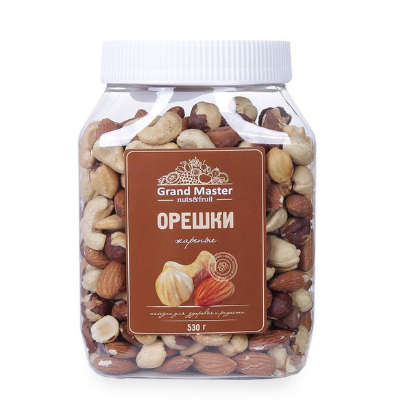 Орехи Grand Master жареные 530 г банка Россия - купить с доставкой по ...