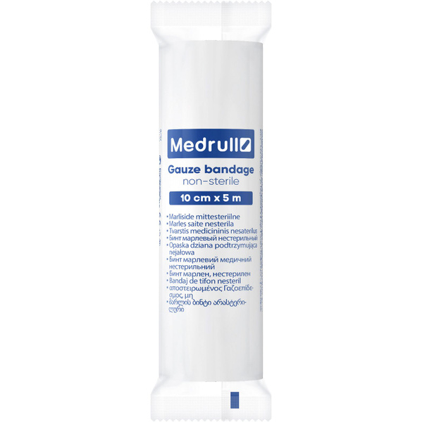 Бинт марлевый фиксирующий нестерильный Medrull 5м х 10см - купить с ...