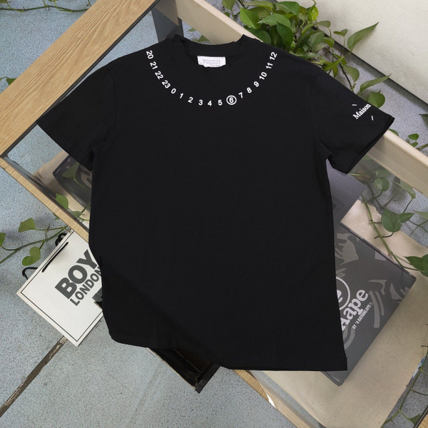 Футболка MAISON MARGIELA, размер 44, цвет черный, 100% хлопок - купить ...