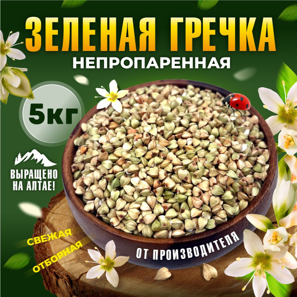 Зеленая гречка с Алтая, 5 кг - купить с доставкой по выгодным ценам в ...