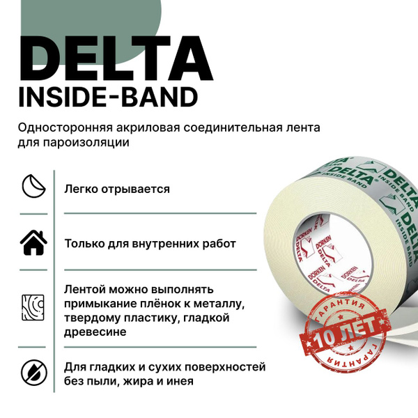 Соединительная лента для пароизоляции DELTA Inside-Band I 60 акриловая ...