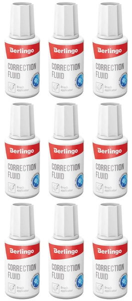 Berlingo Корректирующая жидкость, на химической основе, с кистью, 20 мл ...