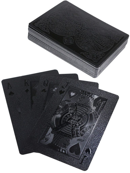 Карты игральные Miland 54 шт "Карта мира", пластик, черные - купить с ...