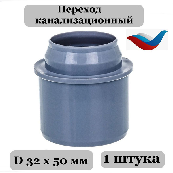 Переход канализационный редукция плоский 50 х 32 мм AYVA 36630 - купить ...