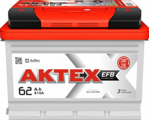 Аккумулятор автомобильный AKTEX Аккумулятор EFB 60Ач Обратная ...