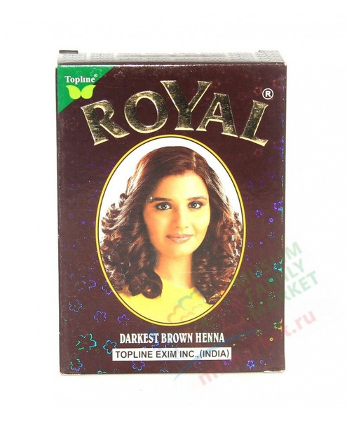 ROYAL DARKEST BROWN Henna, Topline Exim Inc. (Роял ТЁМНО КОРИЧНЕВАЯ хна ...