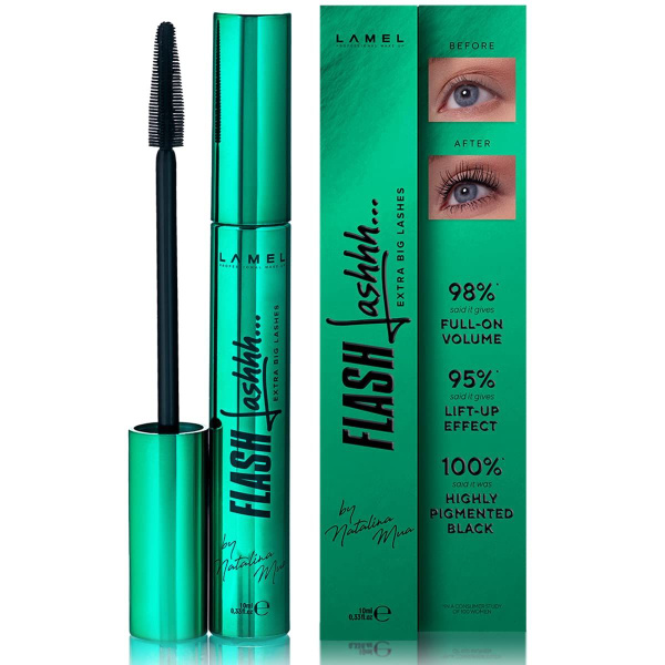 Тушь удлиняющая черная Flash Lash by Natalina Mua с эффектом накладных ...