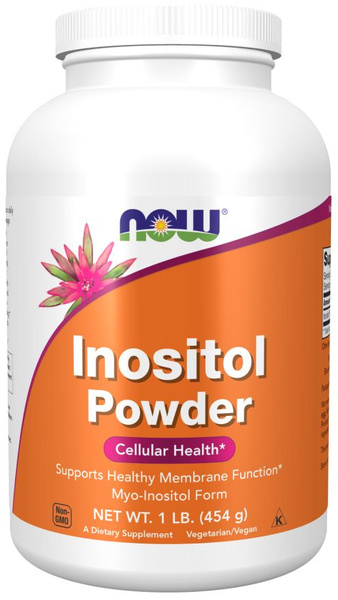 NOW Inositol Powder, Инозитол, натуральный порошок 454г, Мио инозитол ...