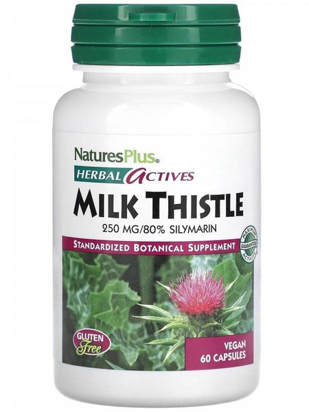 Экстракты NaturesPlus MILK THISTLE 250 MG 60 веган капсул - купить с ...