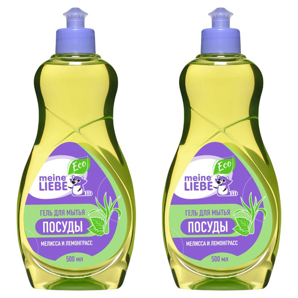 Meine Liebe Гель для мытья посуды Мелисса и лемонграсс, 500 мл, 2 шт ...