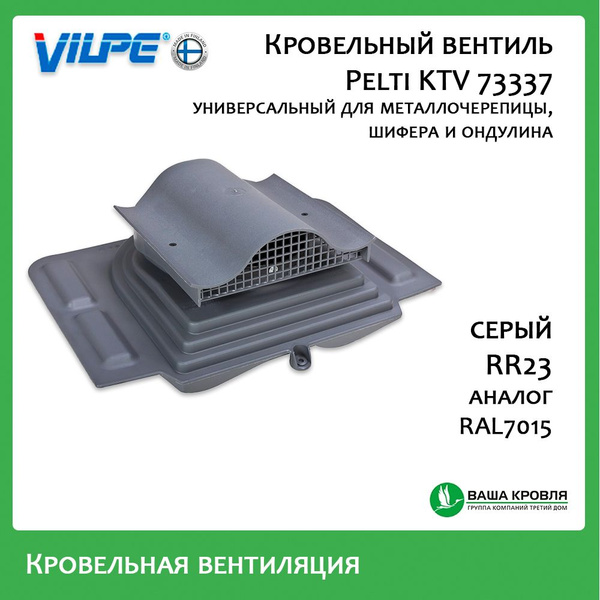 Кровельный вентиль Vilpe Pelti-KTV универсальный для металлочерепицы ...