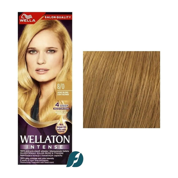 Wella WELLATON 8/0 Cтойкая крем-краска для волос - Песочный, 110 мл ...