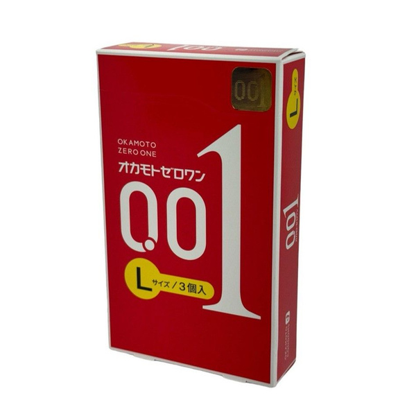Презервативы 0.01 мм L-размер японские полиуретановые Okamoto Zero One ...