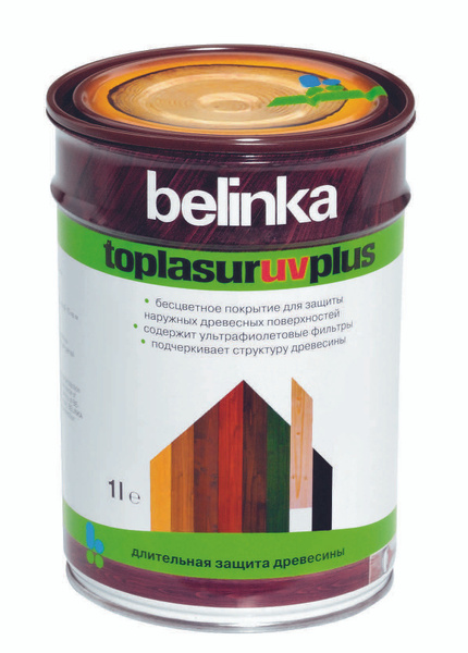 Belinka Toplasur UV Plus/Белинка Топлазурь УВ Плюс, 1л,защитная лазурь ...